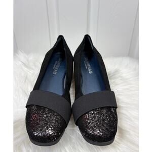 Sabrinas Women's Black Suede Wedge Shoes Size 38/8